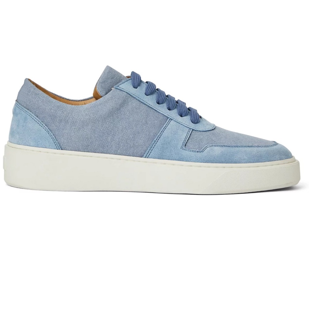 Men's BRUNOMAGLI Blue Suede and canvas Sneakers size 10.5